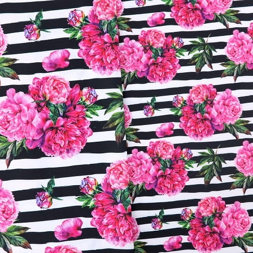 TKANINA WODOODPORNA Piwonie na pasach (mały wzór) 3.JPG