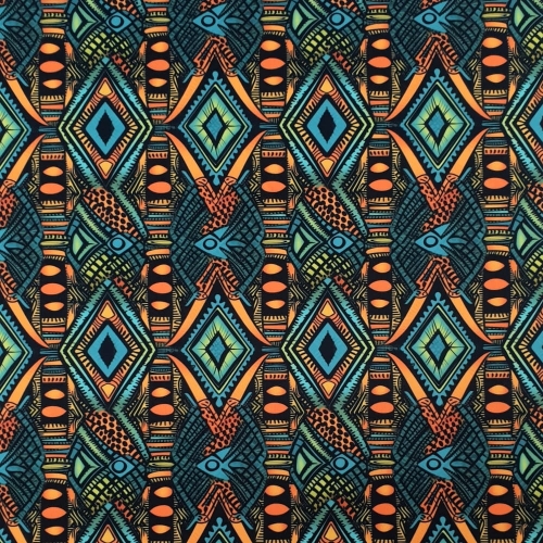 WELUR TAPICERSKI Afrykański wzór zielony