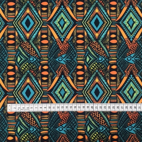 WELUR TAPICERSKI Afrykański wzór zielony