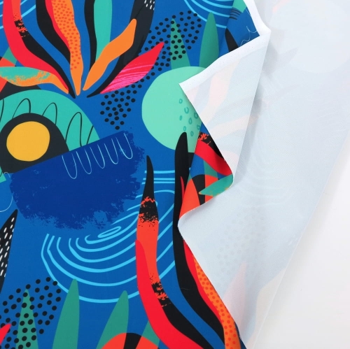 WELUR TAPICERSKI Abstrakcja niebieska