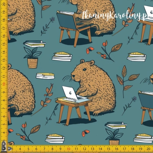 SOFTSHELL WODOODPORNY - Kapibary przy laptopach [6-8]