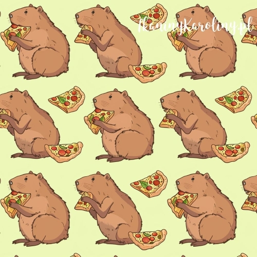 WELUR TAPICERSKI - Kapibara i pizza [6-8]