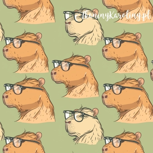 WELUR TAPICERSKI - Kapibary w okularach [6-8]