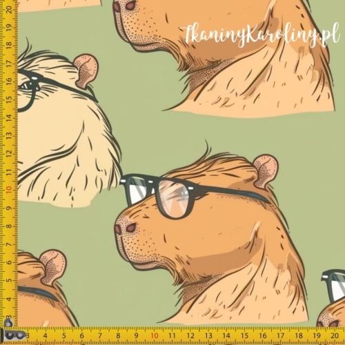 WELUR TAPICERSKI - Kapibary w okularach [6-8]