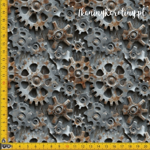 TKANINA WODOODPORNA OXFORD - Metal i rdza - koła zębate [6-8]
