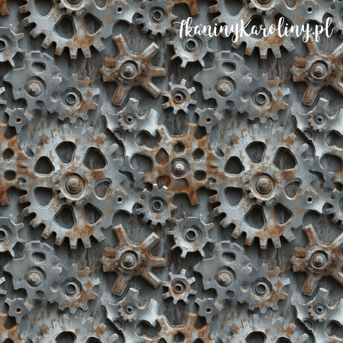 WELUR TAPICERSKI - Metal i rdza - koła zębate [6-8]