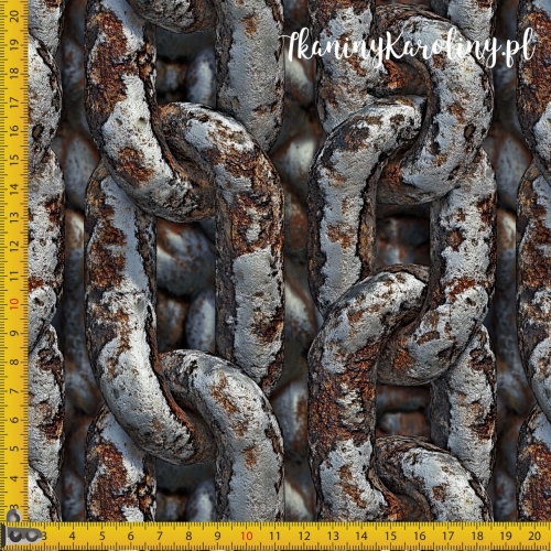 WELUR TAPICERSKI - Metal i rdza - łańcuchy [6-8]