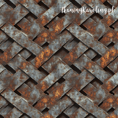 WELUR TAPICERSKI - Metal i rdza - Metal i rdza - plecionka [6-8]