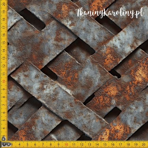WELUR TAPICERSKI - Metal i rdza - Metal i rdza - plecionka [6-8]