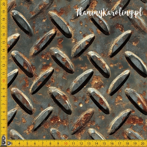 WELUR TAPICERSKI - Metal i rdza - Metal i rdza - Ryflowana Stal [6-8]