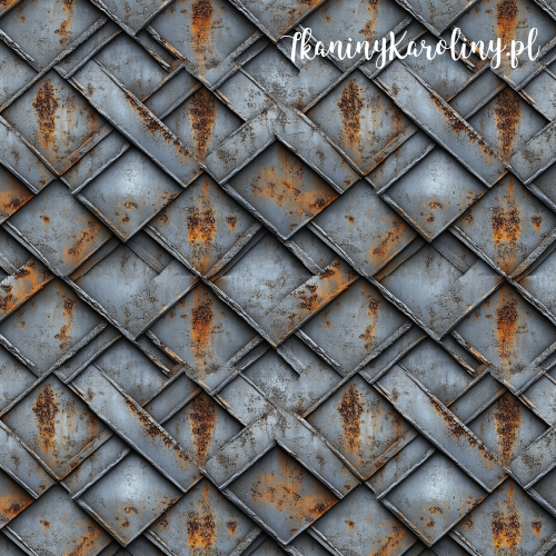 WELUR TAPICERSKI - Metal i rdza - przeplatana jasna stal [6-8]