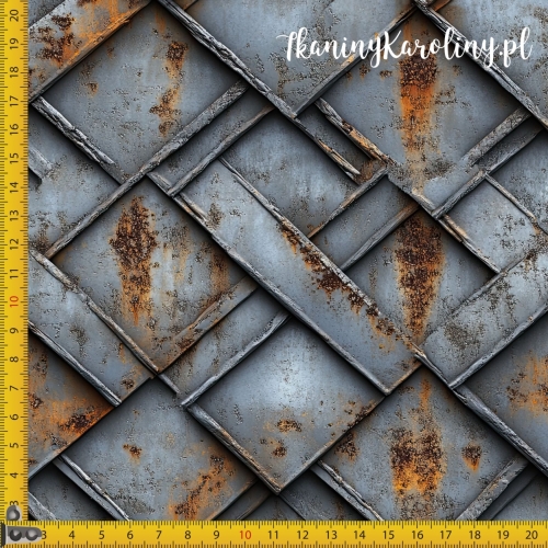 WELUR TAPICERSKI - Metal i rdza - przeplatana jasna stal [6-8]