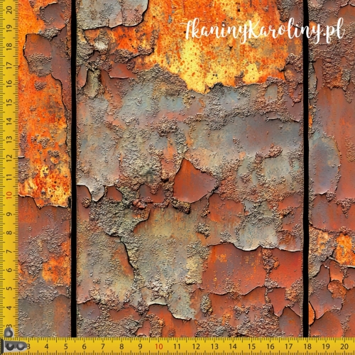 WELUR TAPICERSKI - Metal i rdza - Pionowe pasy [6-8]