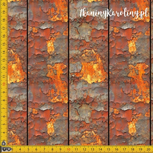 SOFTSHELL WODOODPORNY - Metal i rdza - Pionowe pasy [6-8]