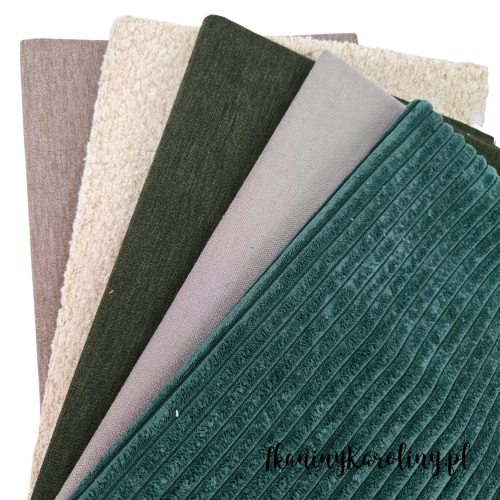 Zestaw mix 9 - tkanin tapicerskich - 5 połówek