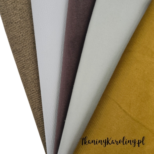 Zestaw mix 27 - tkanin tapicerskich - 5 połówek