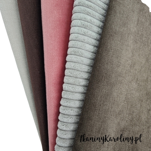 Zestaw mix 32 - tkanin tapicerskich - 5 połówek