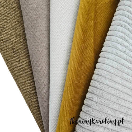 Zestaw mix 36 - tkanin tapicerskich - 5 połówek