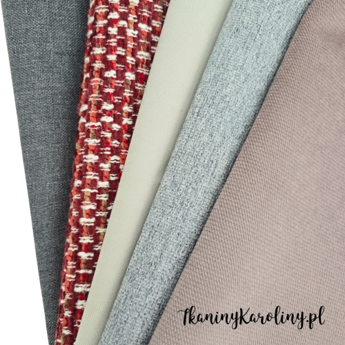 Zestaw mix 37 - tkanin tapicerskich - 5 połówek