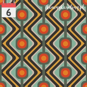 OD RĘKI WELUR TAPICERSKI Wzór retro 10  