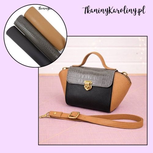 Zestaw mix 36 - ekoskóry kaletnicze miękkie -  3 połówki