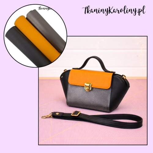 Zestaw mix 21 - ekoskóry kaletnicze miękkie -  3 połówki