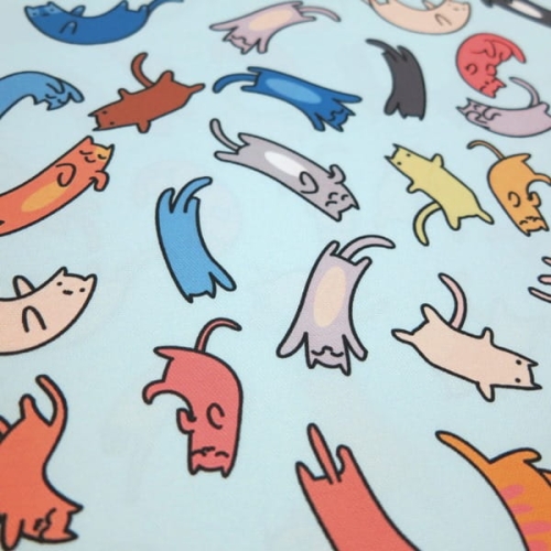 OD RĘKI TKANINA WODOODPORNA Kotki na błękicie