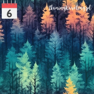 OD RĘKI TKANINA WODOODPORNA OXFORD Las kolorowy 