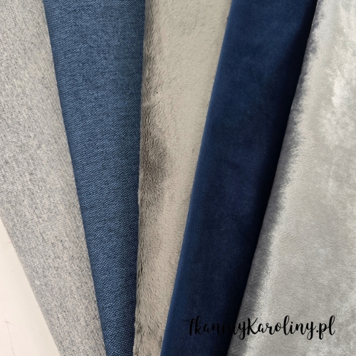 Zestaw mix 1 - tkanin tapicerskich - 5 połówek