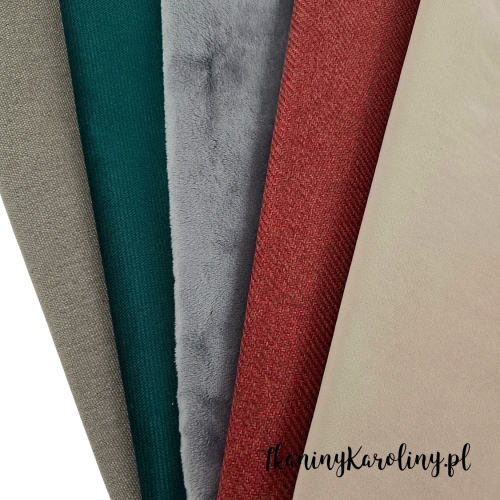 Zestaw mix 4 - tkanin tapicerskich - 5 połówek