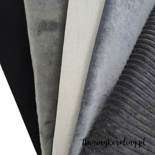 Zestaw mix 13 - tkanin tapicerskich - 5 połówek