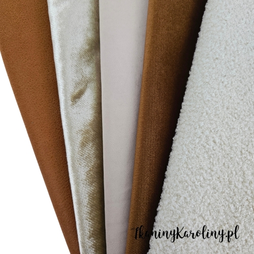 Zestaw mix 41 - tkanin tapicerskich - 5 połówek