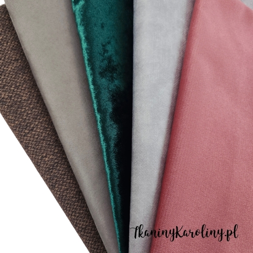 Zestaw mix 43 - tkanin tapicerskich - 5 połówek