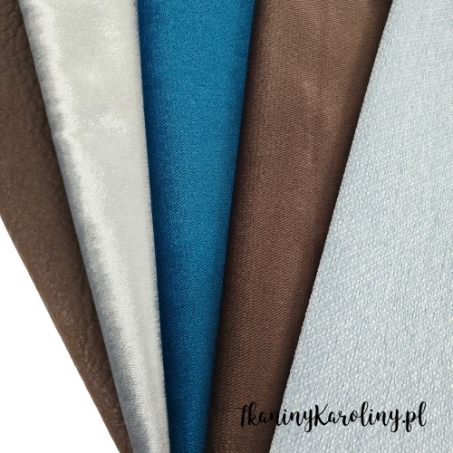 Zestaw mix 51 - tkanin tapicerskich - 5 połówek