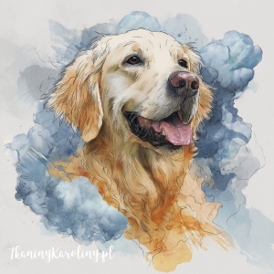 Panel wodoodporny - Golden retriver malowany