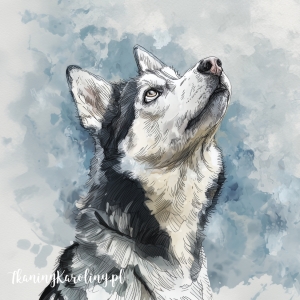 Panel wodoodporny - Husky malowany