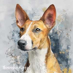 Panel welurowy Basenji malowany [6-8]