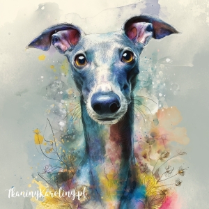 Panel welurowy Charcik Włoski malowany [6-8]