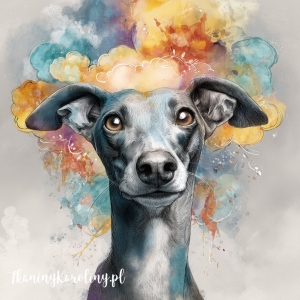 Panel welurowy Charcik Włoski 2 malowany [6-8]