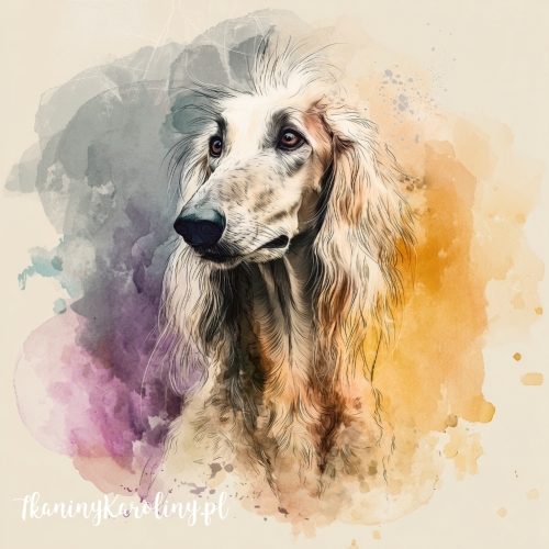 Panel welurowy Chart afgański 4 malowany