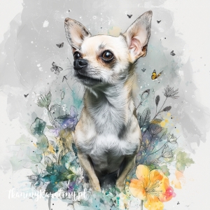 Panel welurowy Chihuahua 1 malowany [6-8]