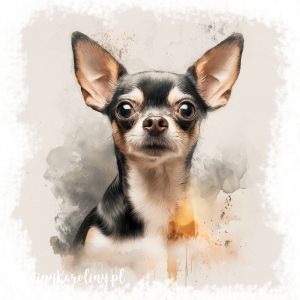 Panel welurowy Chihuahua 4 malowany [6-8]