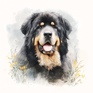 Panel welurowy Mastif tybetański 2 malowany [6-8]