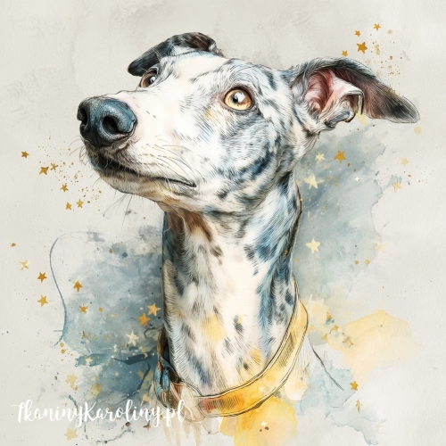 Panel welurowy Whippet 1 malowany