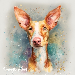 Panel welurowy Podenco z ibizy malowany [6-8]