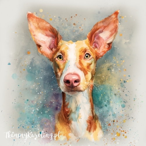 Panel welurowy Podenco z ibizy malowany [6-8]