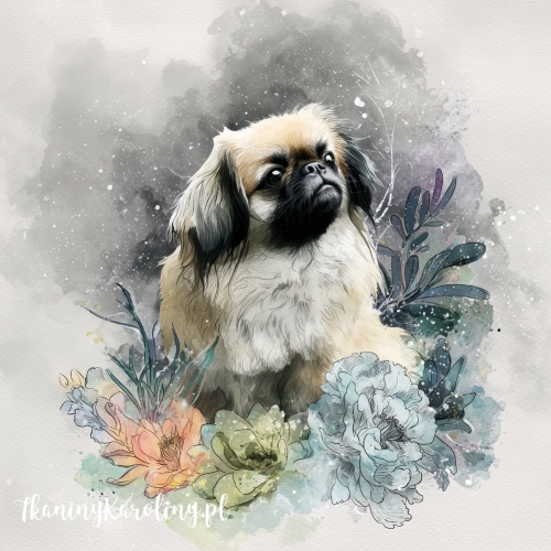 Panel welurowy Pekińczyk malowany