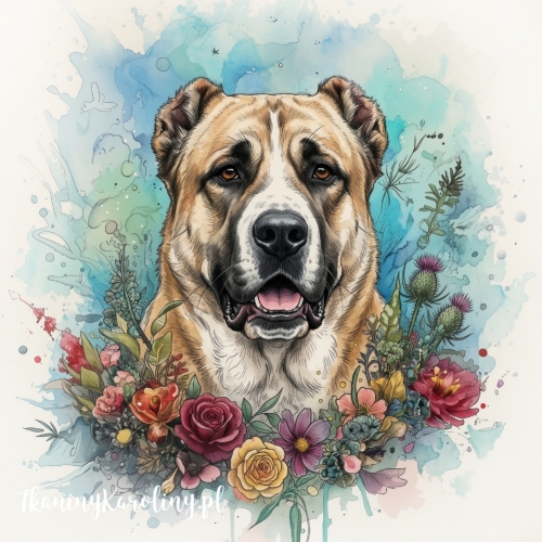 Panel wodoodporny Owczarek środkowoazjatycki 1 malowany