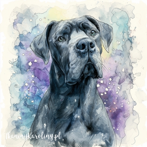 Panel welurowy Cane corso 6 malowany