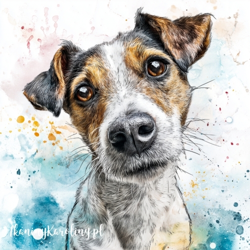 Panel welurowy Jack russel terrier krótkowłosy 1 malowany [6-8]